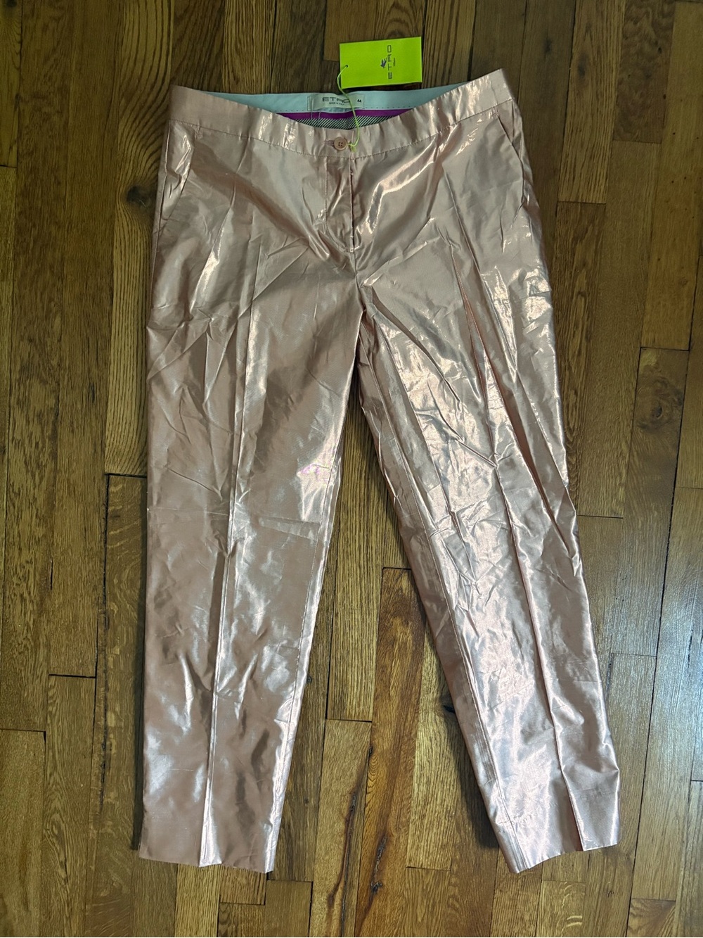 NWT Etro Metallic Rose Gold Pants